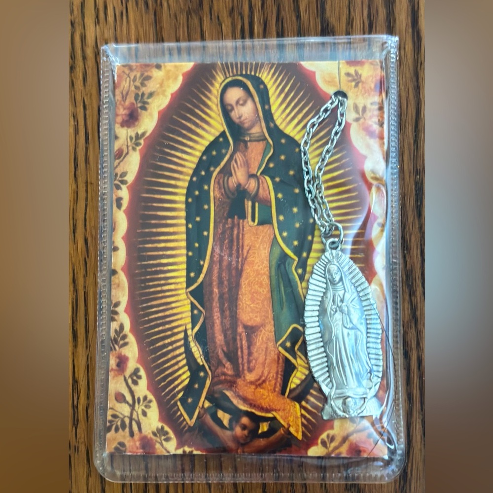 Our Lady of Guadalupe Prayer Card with Medal